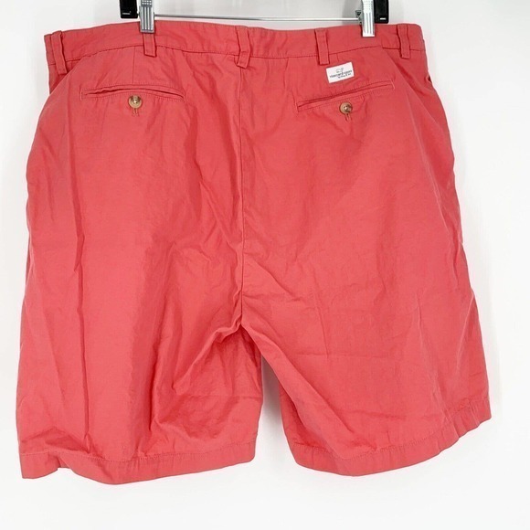 Vineyard Vines Men Sz 42 Khaki Pink Salmon Classic Fit Golf Short Flat Front - Picture 2 of 8
